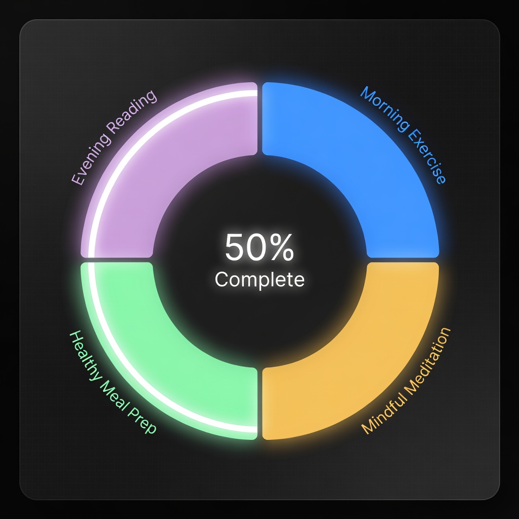 Habit goal wheel and planning