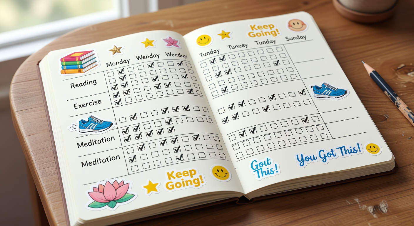 Habit tracking notebook