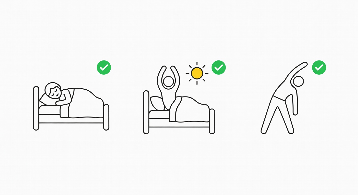 Morning routine icons